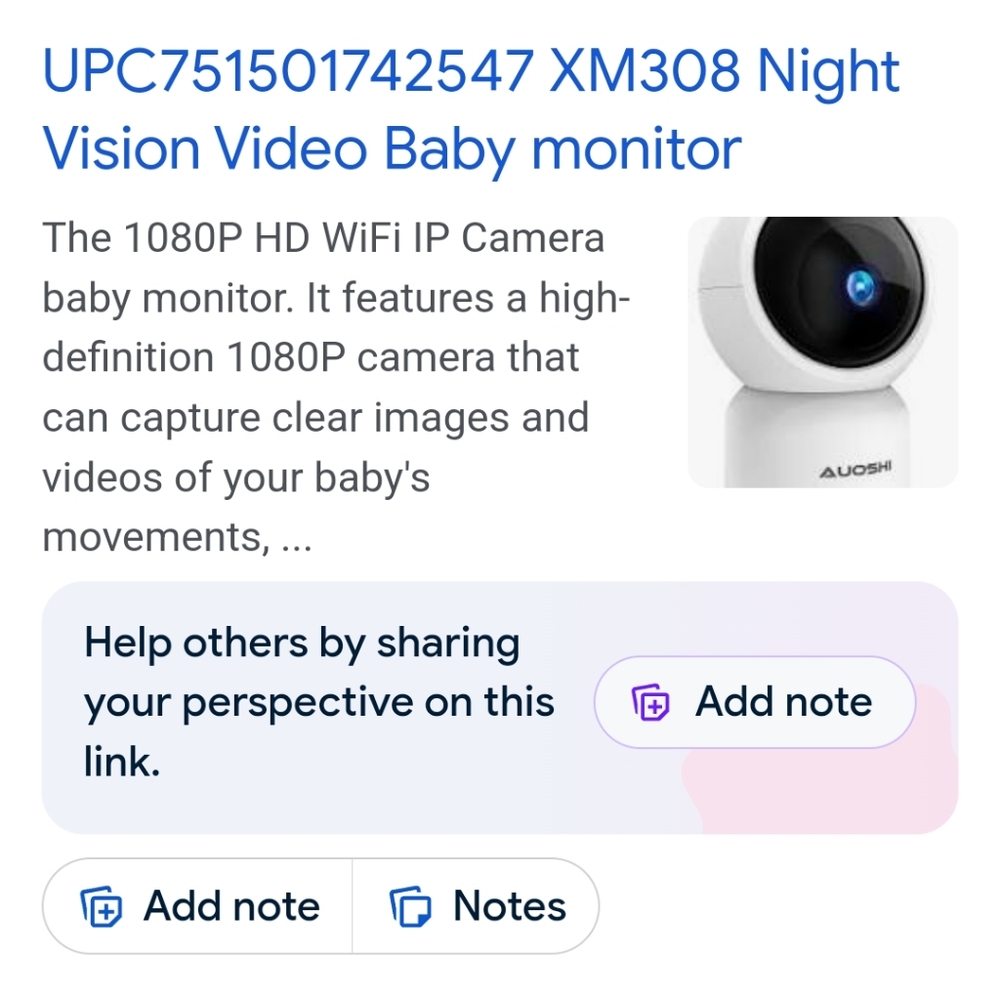 Home security camera auoshi/baby monitor - Picture 7 of 7